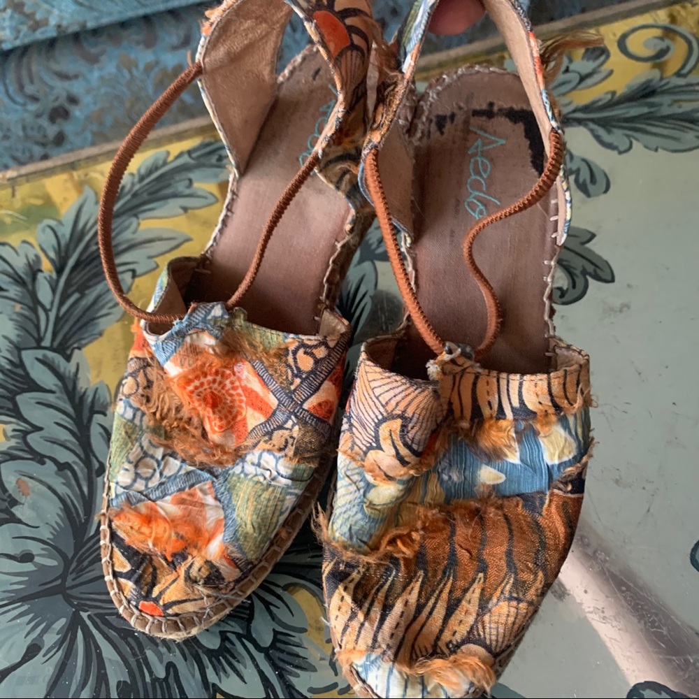 Aedo orange colorful espadrilles
